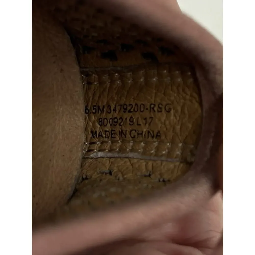Frye Melanie Flats Copper Rose Gold Leather 6.5 Slip On Perforated Comfort - Picture 9 of 12